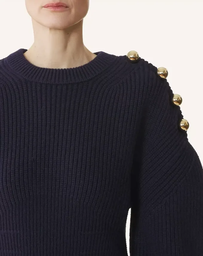 Maglione a coste in lana Maglione a coste in lana