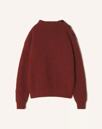 Maglione in lana con dettagli a rombi Maglione in lana con dettagli a rombi