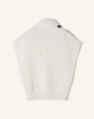 maglione senza maniche in lana con dettagli a rombi 1 1 330x416 - Maglione senza maniche in lana con dettagli a rombi
