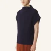Maglione senza maniche in lana con dettagli a rombi Maglione senza maniche in lana con dettagli a rombi