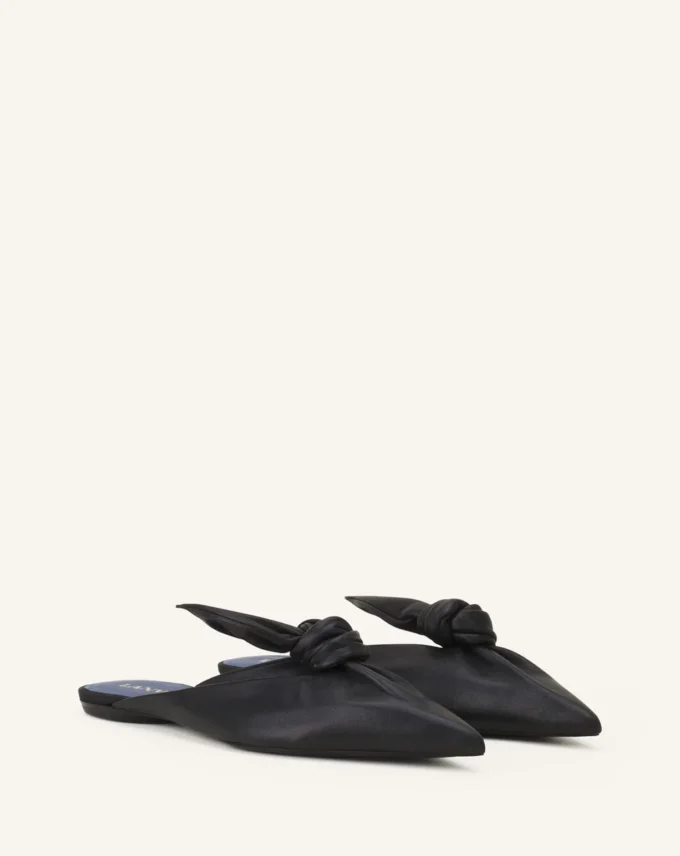 Mule con fiocco in pelle Midnight Step Mule con fiocco in pelle Midnight Step