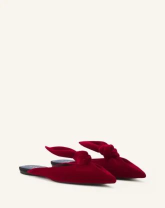 Mule con fiocco in velluto Midnight Step