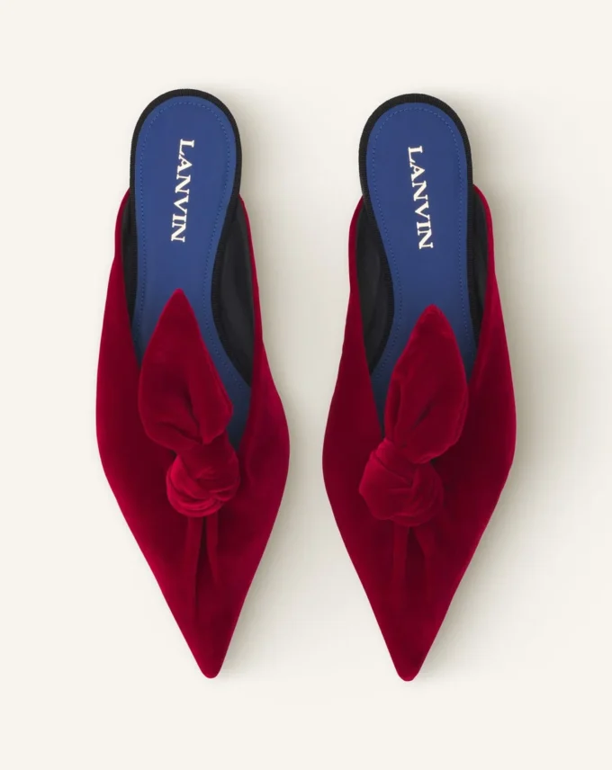 Mule con fiocco in velluto Midnight Step Mule con fiocco in velluto Midnight Step