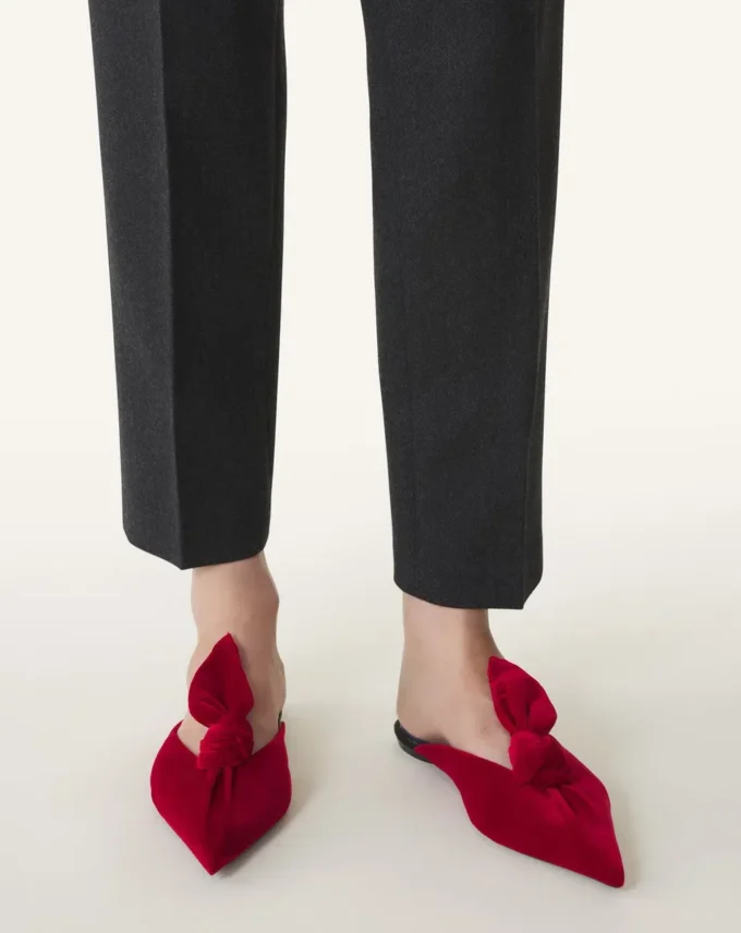 Mule con fiocco in velluto Midnight Step Mule con fiocco in velluto Midnight Step