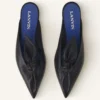 Mule con tacco e fiocco Midnight Step in pelle Mule con tacco e fiocco Midnight Step in pelle