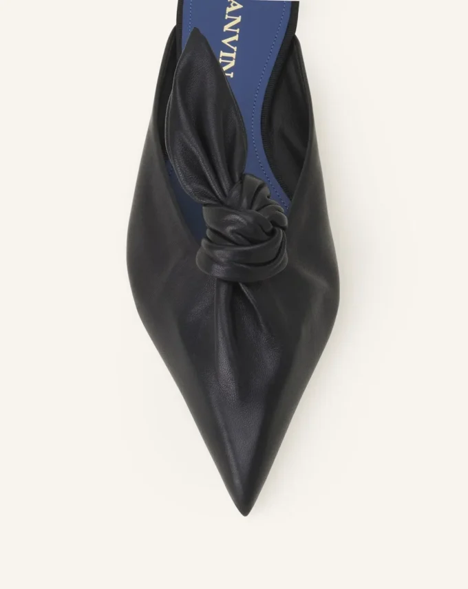 Mule con fiocco in pelle Midnight Step Mule con fiocco in pelle Midnight Step