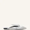 Mule Midnight Step con fiocco in pelle metallizzata Mule Midnight Step con fiocco in pelle metallizzata