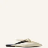 Mule Midnight Step con fiocco in pelle metallizzata Mule Midnight Step con fiocco in pelle metallizzata
