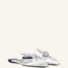 Mule Midnight Step con fiocco in pelle metallizzata Mule Midnight Step con fiocco in pelle metallizzata