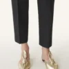 Mule Midnight Step con fiocco in pelle metallizzata Mule Midnight Step con fiocco in pelle metallizzata
