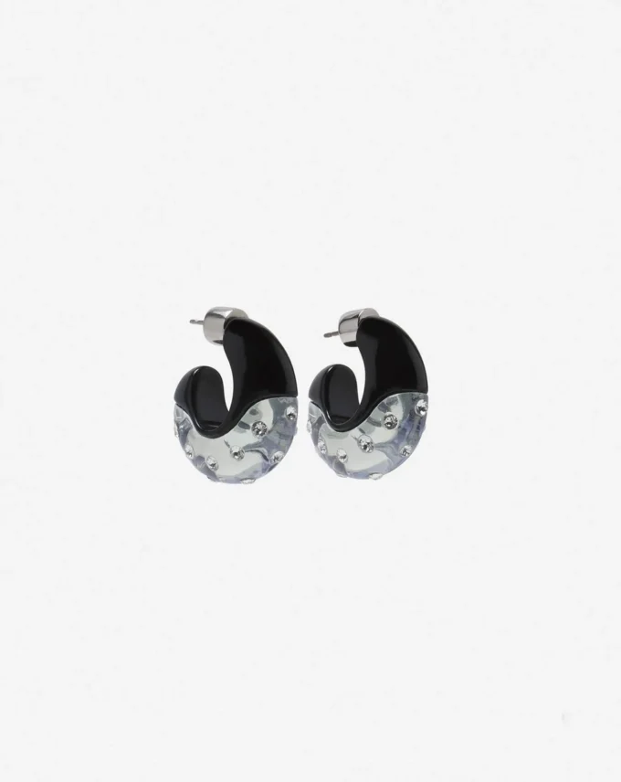 Orecchini a cerchio grandi con strass Fargo Orecchini a cerchio grandi con strass Fargo
