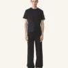 T-shirt in cotone con dettagli in seta T-shirt in cotone con dettagli in seta
