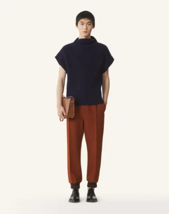 Maglione senza maniche in lana con dettagli a rombi Maglione senza maniche in lana con dettagli a rombi