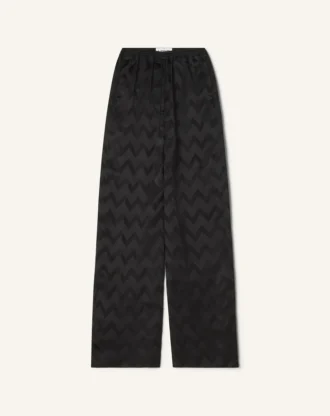 Pantaloni fluidi in viscosa jacquard