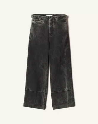 Pantaloni in denim lavato dalla vestibilità ampia
