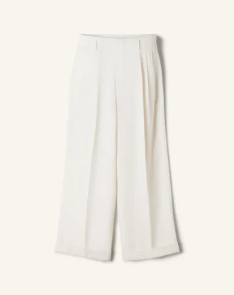 Pantaloni larghi in lana