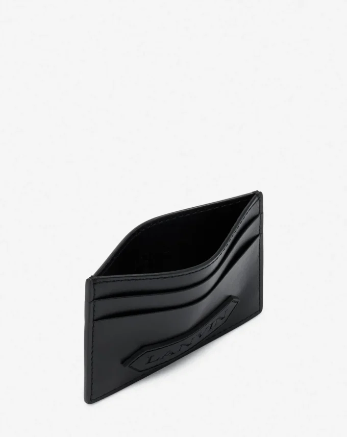 Portacarte in pelle con firma Lanvin Portacarte in pelle con firma Lanvin