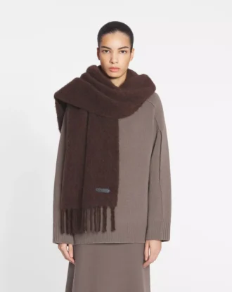 Sciarpa con frange in lana Lanvin
