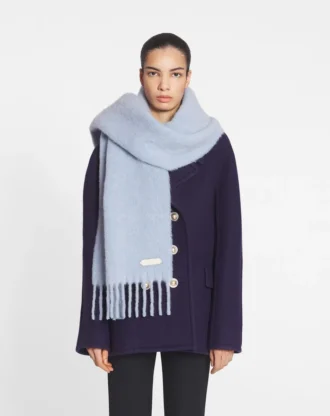 Sciarpa con frange in lana Lanvin