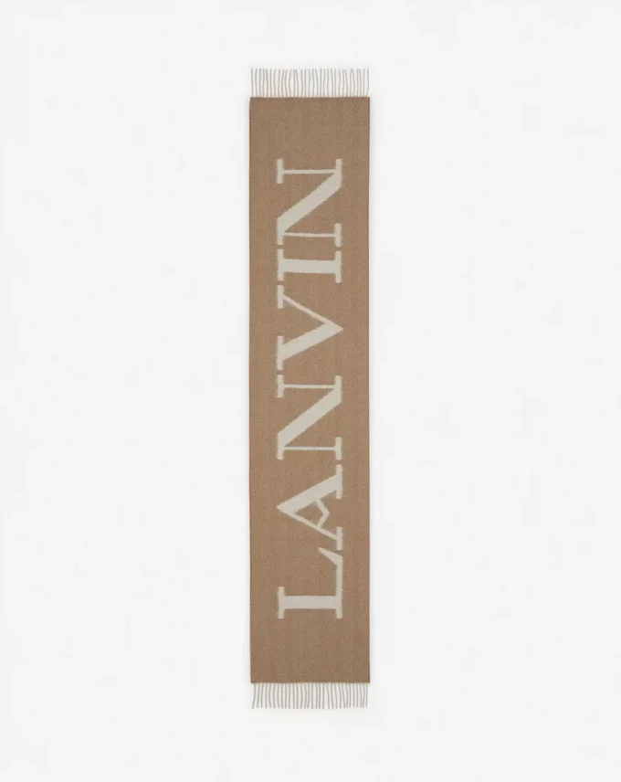 Sciarpa in lana con frange firmata Lanvin Sciarpa in lana con frange firmata Lanvin