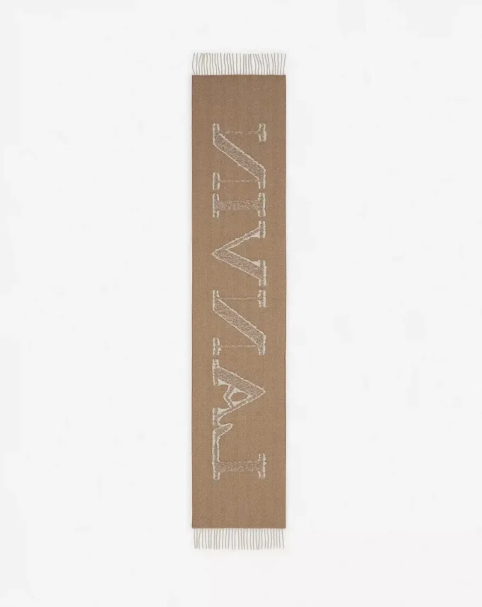 Sciarpa in lana con frange firmata Lanvin Sciarpa in lana con frange firmata Lanvin