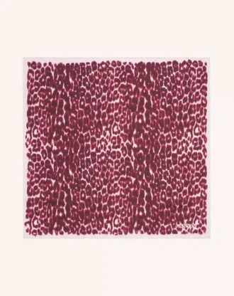 Sciarpa in seta con stampa leopardata