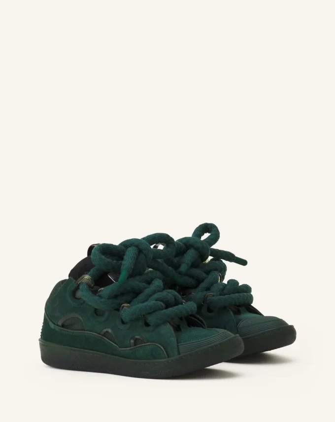 Sneakers Curb in pelle con lacci in serpente Sneakers Curb in pelle con lacci in serpente