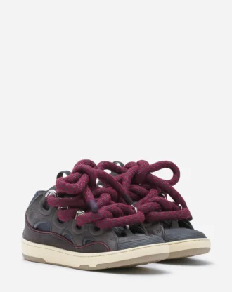 Sneakers Curb in pelle con lacci in serpente