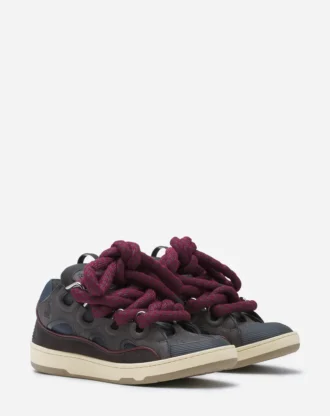 Sneakers Curb in pelle con lacci in serpente