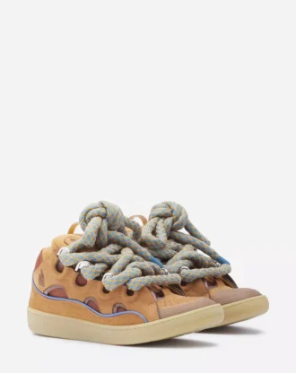 Sneakers Curb in pelle con lacci in serpente