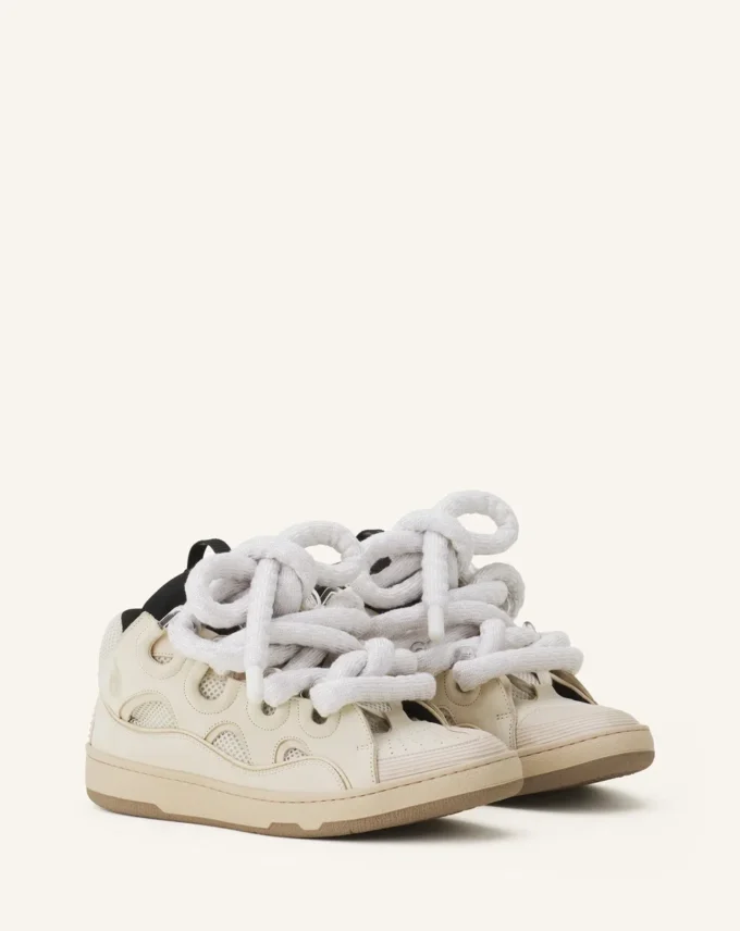 Sneakers Curb in pelle con lacci in serpente Sneakers Curb in pelle con lacci in serpente