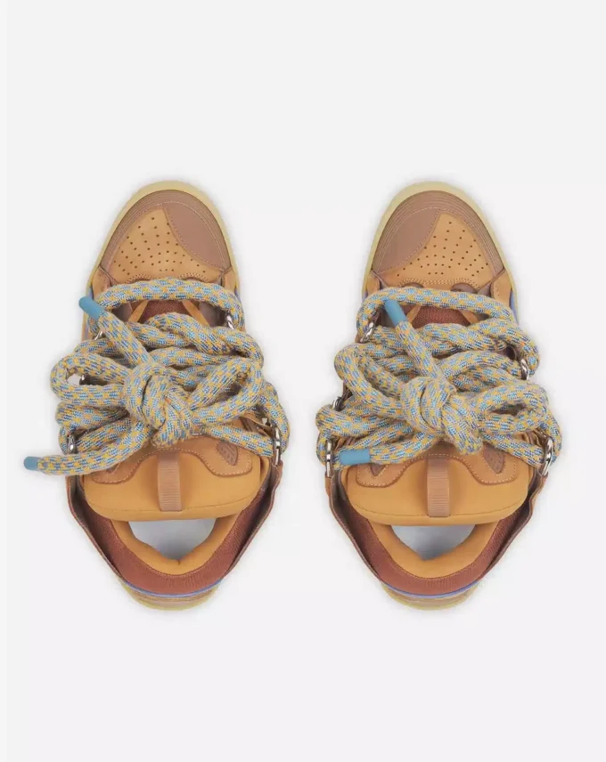 Sneakers Curb in pelle con lacci in serpente Sneakers Curb in pelle con lacci in serpente