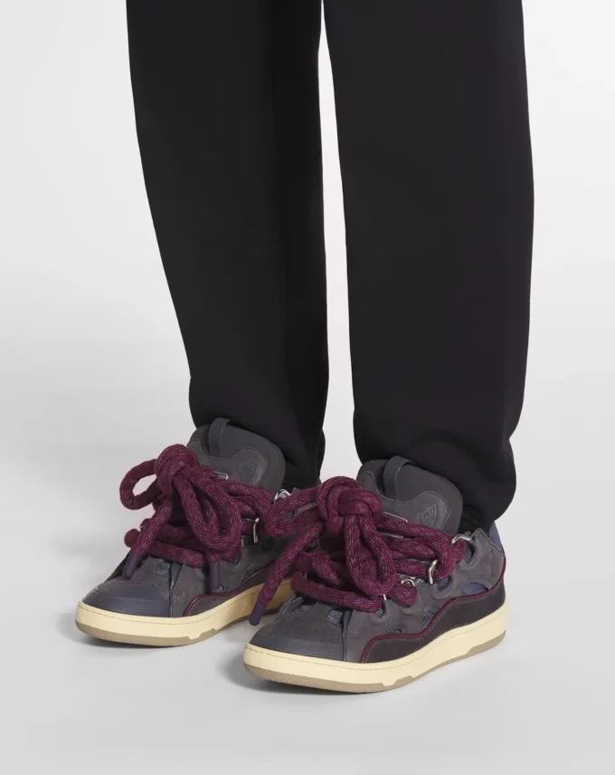 Sneakers Curb in pelle con lacci in serpente Sneakers Curb in pelle con lacci in serpente