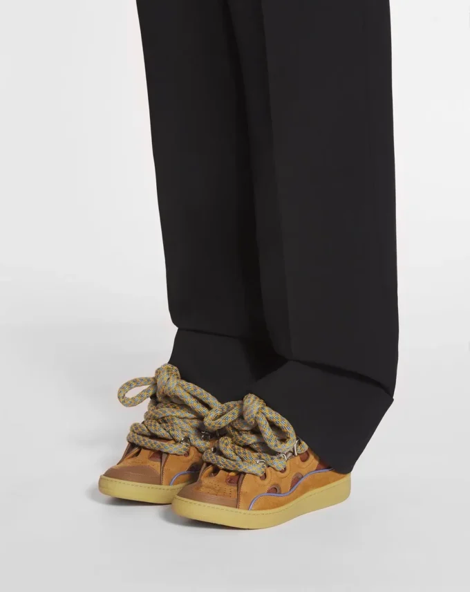 Sneakers Curb in pelle con lacci in serpente Sneakers Curb in pelle con lacci in serpente