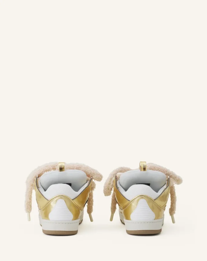 Sneakers Curb in pelle metallizzata con lacci in rete Sneakers Curb in pelle metallizzata con lacci in rete