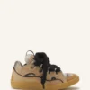 Sneakers in pelle scamosciata con lacci in rete Sneakers in pelle scamosciata con lacci in rete