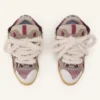 Sneakers in pelle scamosciata con lacci in rete Sneakers in pelle scamosciata con lacci in rete