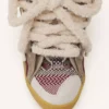 Sneakers in pelle scamosciata con lacci in rete Sneakers in pelle scamosciata con lacci in rete