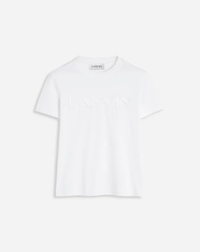 T-shirt classica con ricamo Lanvin T-shirt classica con ricamo Lanvin