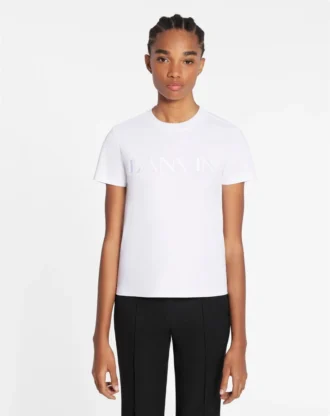 T-shirt classica con ricamo Lanvin