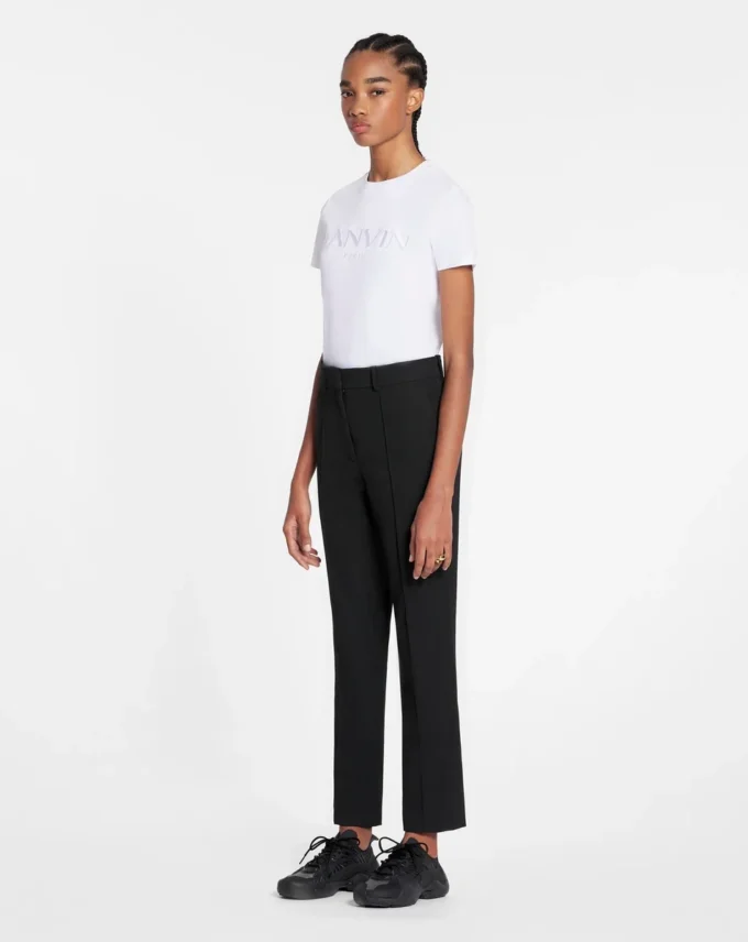 T-shirt classica con ricamo Lanvin T-shirt classica con ricamo Lanvin