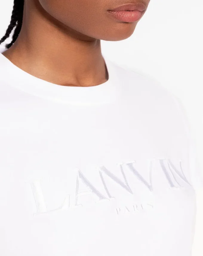 T-shirt classica con ricamo Lanvin T-shirt classica con ricamo Lanvin