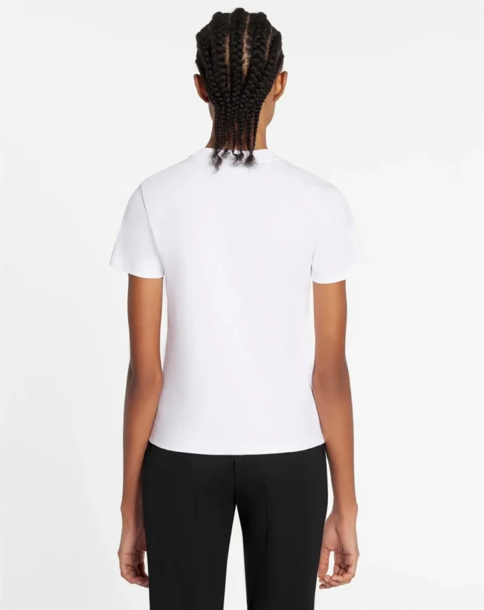 T-shirt classica con ricamo Lanvin T-shirt classica con ricamo Lanvin