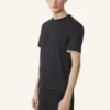T-shirt in cotone con dettagli in seta T-shirt in cotone con dettagli in seta