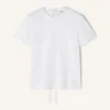 T-shirt in cotone con dettaglio a nastro T-shirt in cotone con dettaglio a nastro