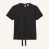 T-shirt in cotone con dettaglio a nastro T-shirt in cotone con dettaglio a nastro