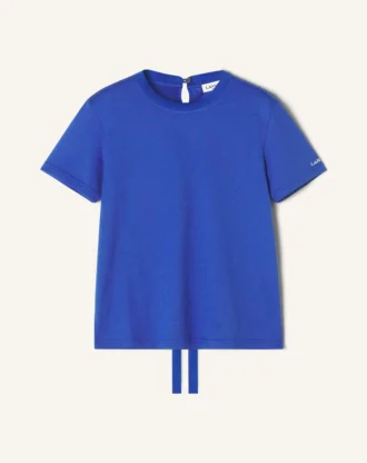 T-shirt in cotone con dettaglio a nastro