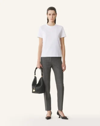 T-shirt in cotone con dettaglio a nastro