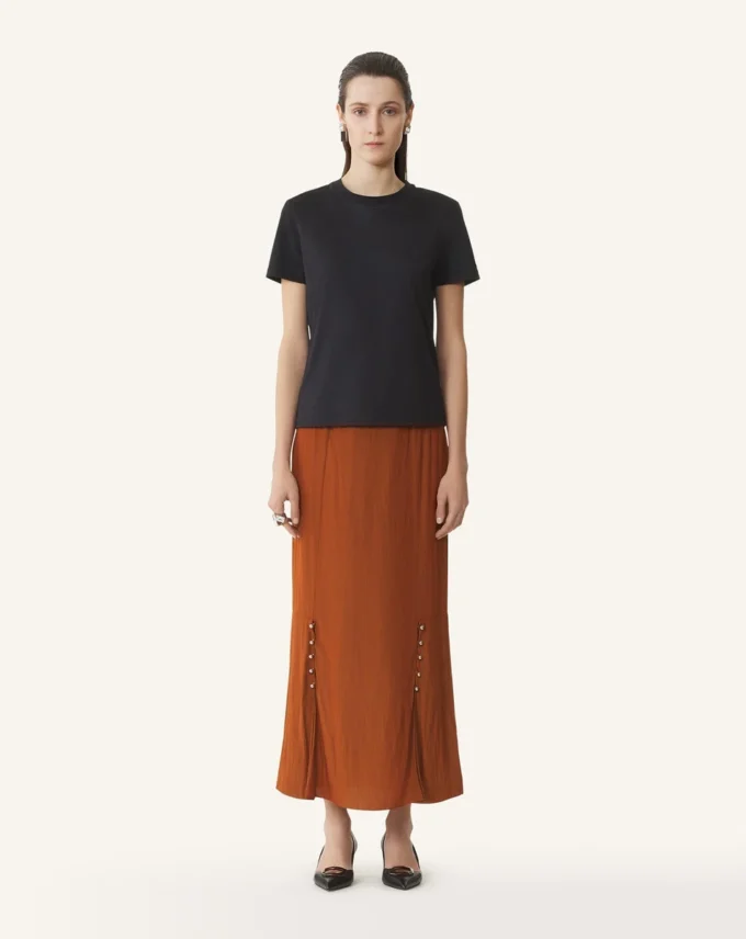 T-shirt in cotone con dettaglio a nastro T-shirt in cotone con dettaglio a nastro