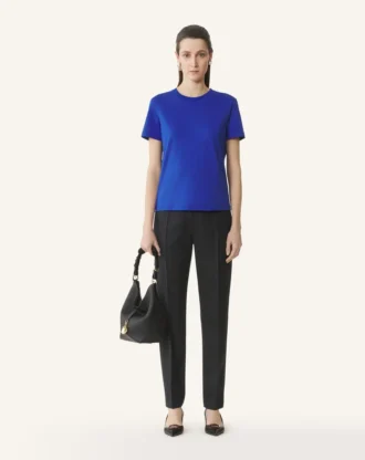 T-shirt in cotone con dettaglio a nastro